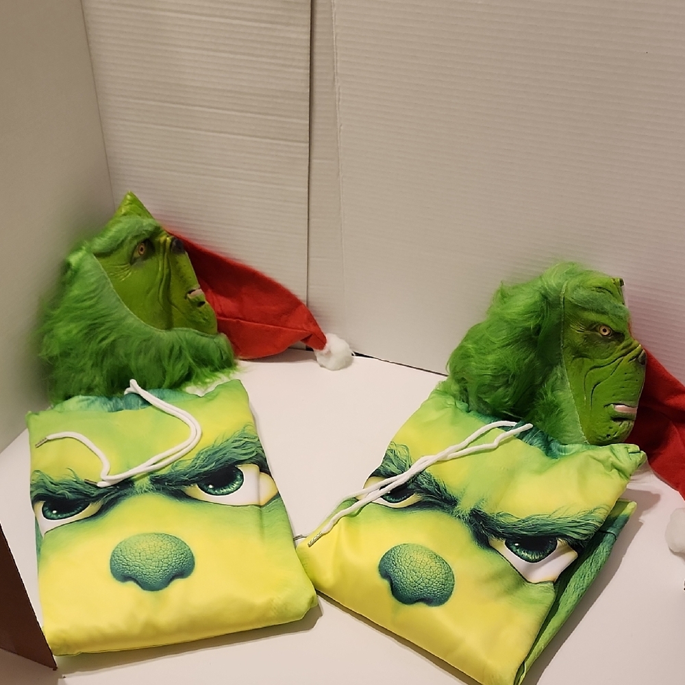 Grinch-Themed Green sweat hoodie and pants